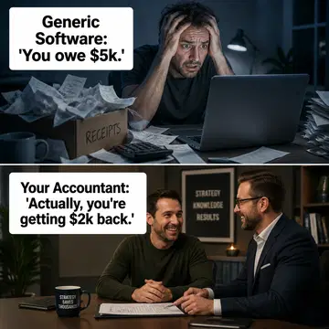 Accountant meme ad example: DIY vs Pro