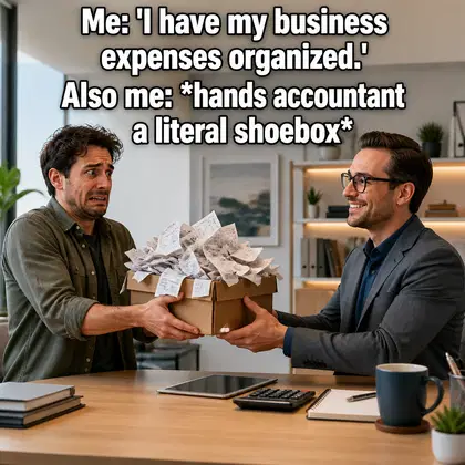 Accountant meme ad example: The Receipt Avalanche