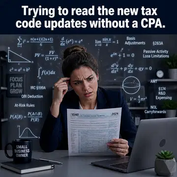 Accountant meme ad example: The Tax Law Maze