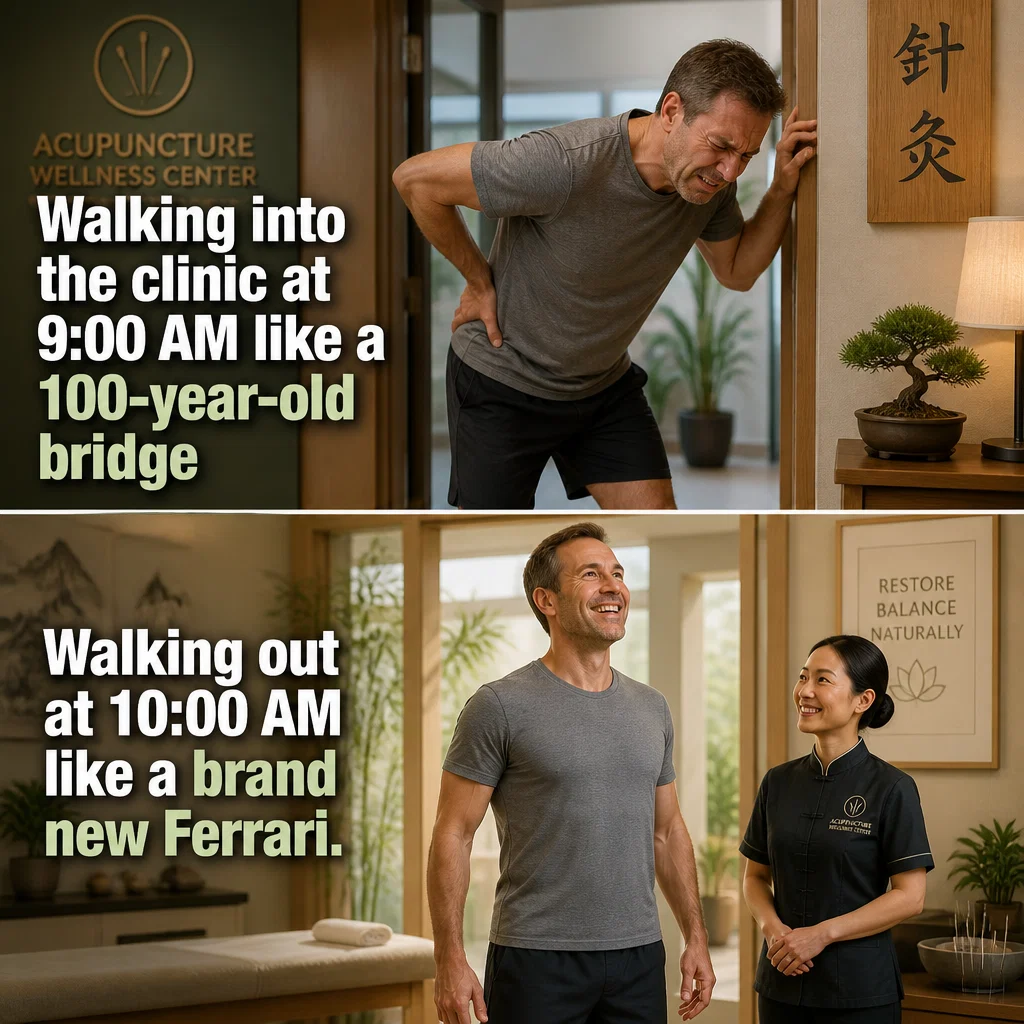 Acupuncture meme ad example: Monday Morning Rescue