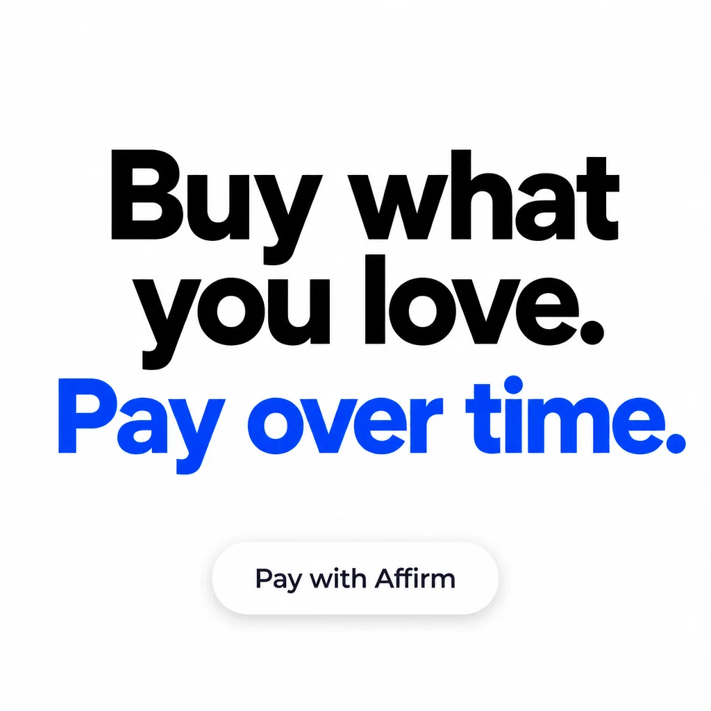 Affirm ad concept example: High-Contrast Typography