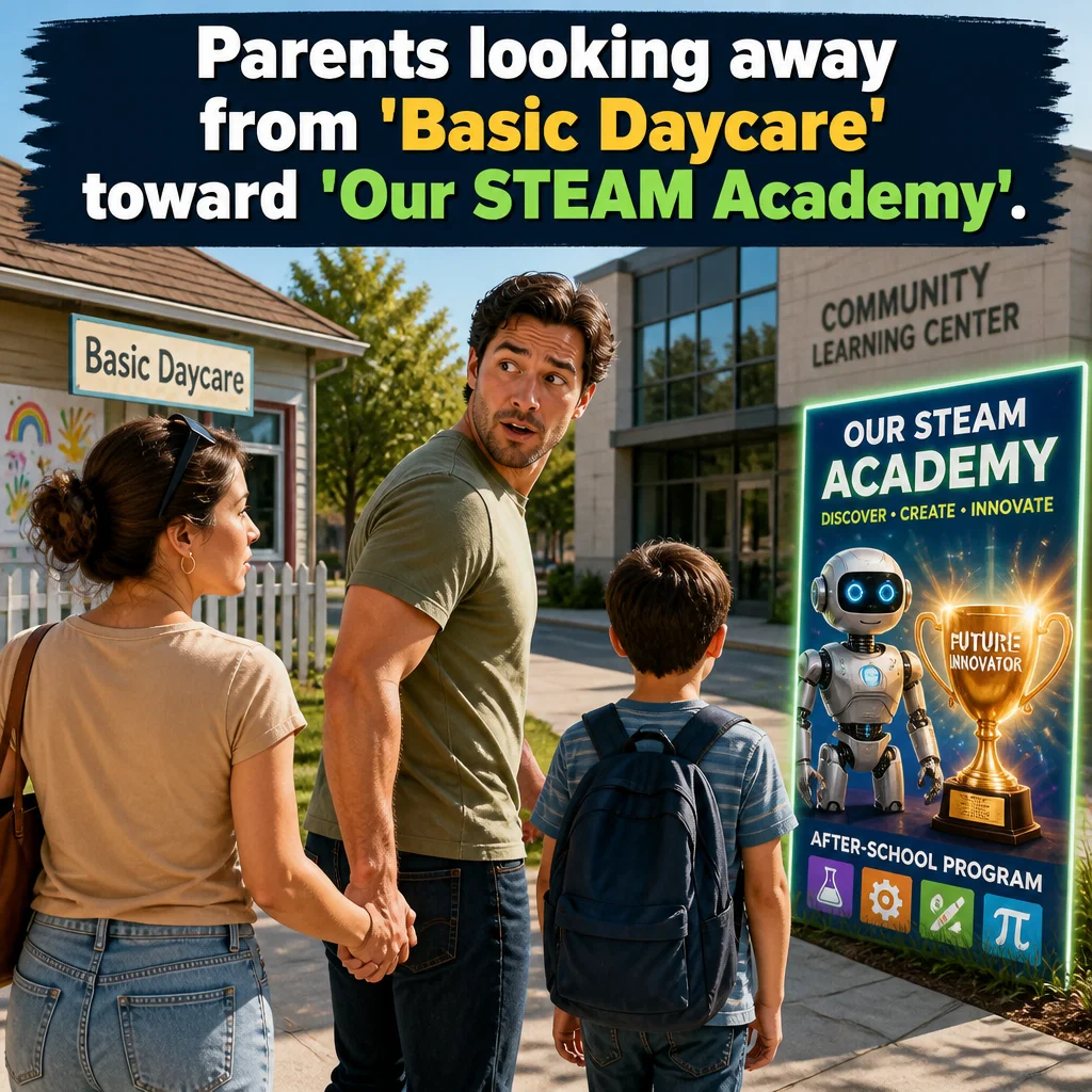 After School Program meme ad example: Distracted Parent Meme
