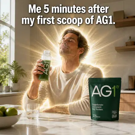 AG1 meme ad example: The First Scoop Feeling