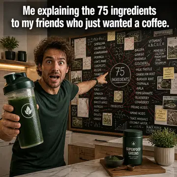 AG1 meme ad example: The Ingredient Hunter