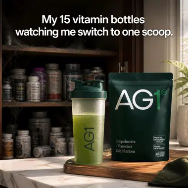 AG1 meme ad example: The Supplement Graveyard