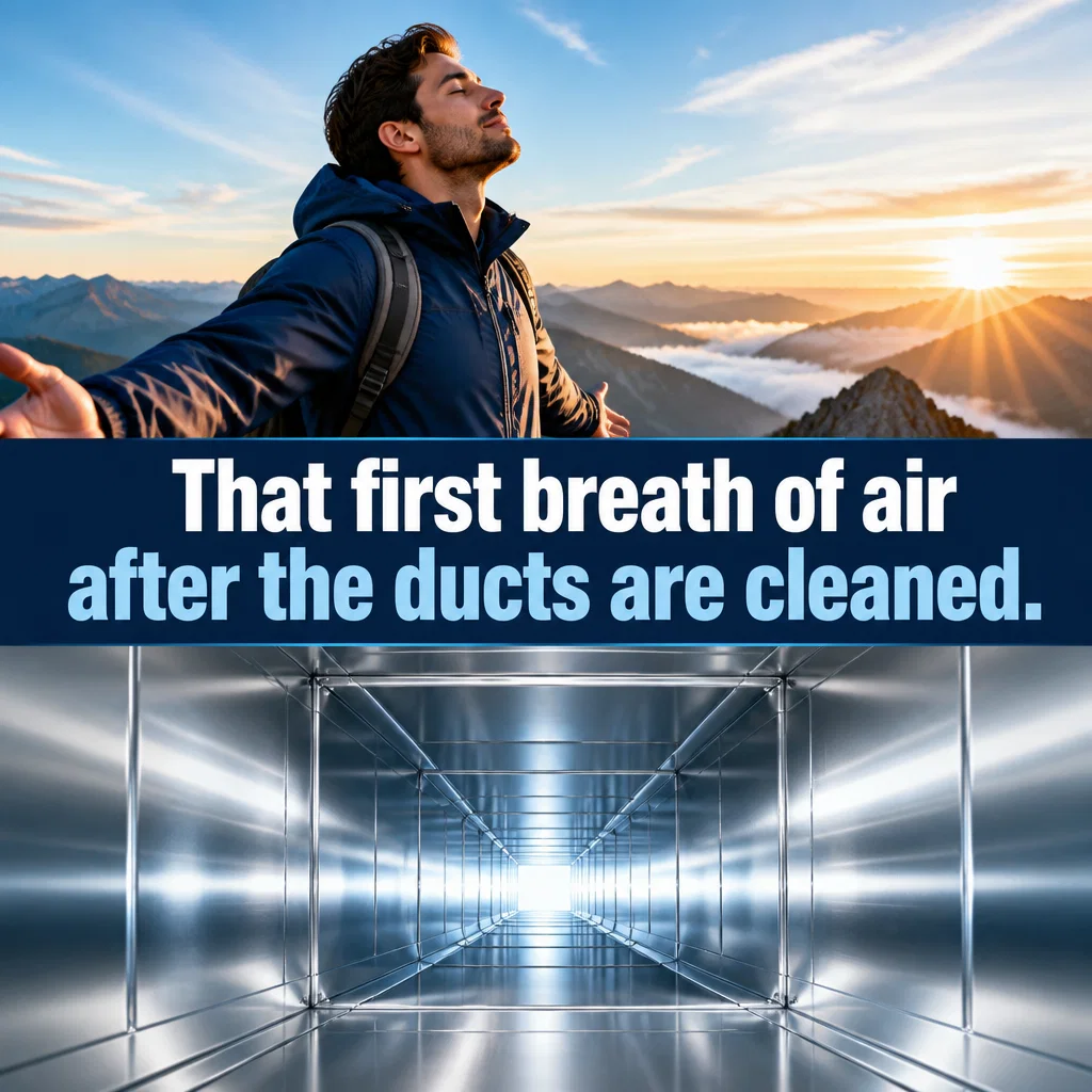 Air Duct Cleaning meme ad example: The Satisfying Win
