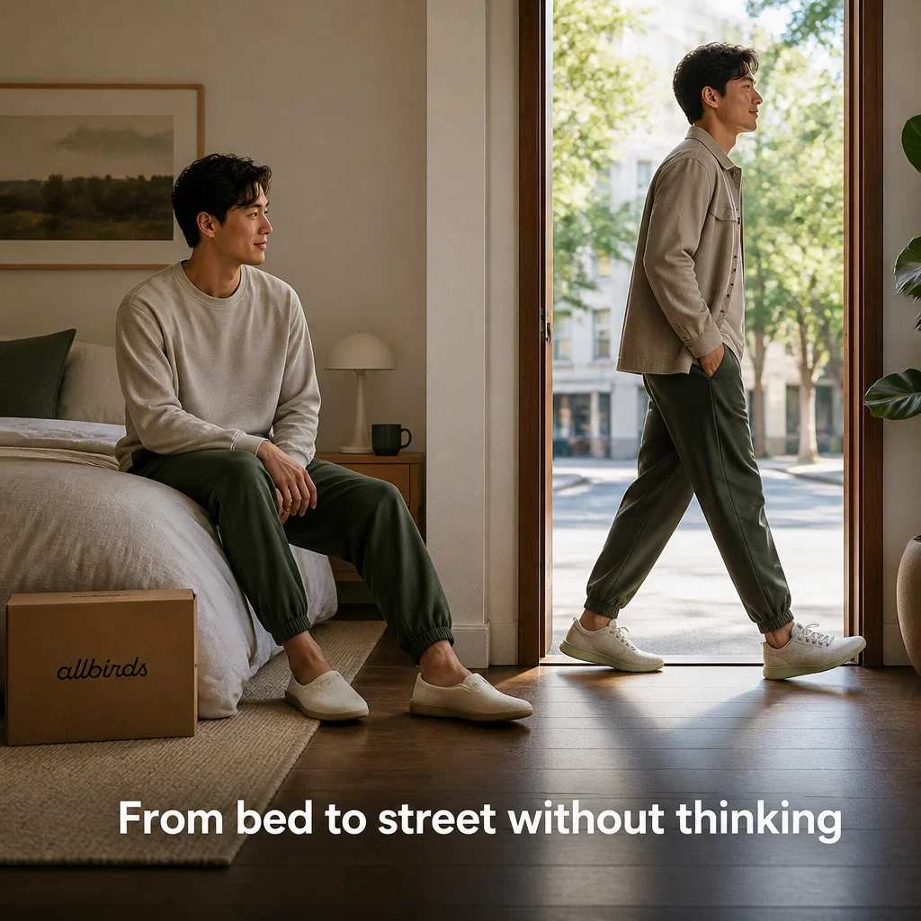 Allbirds ad concept example: All Day Every Day