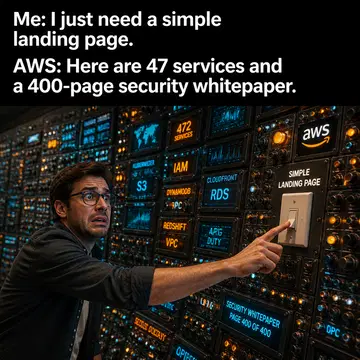 Amazon meme ad example: AWS Complexity Curve