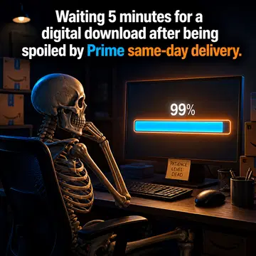 Amazon meme ad example: Prime Speed Expectation