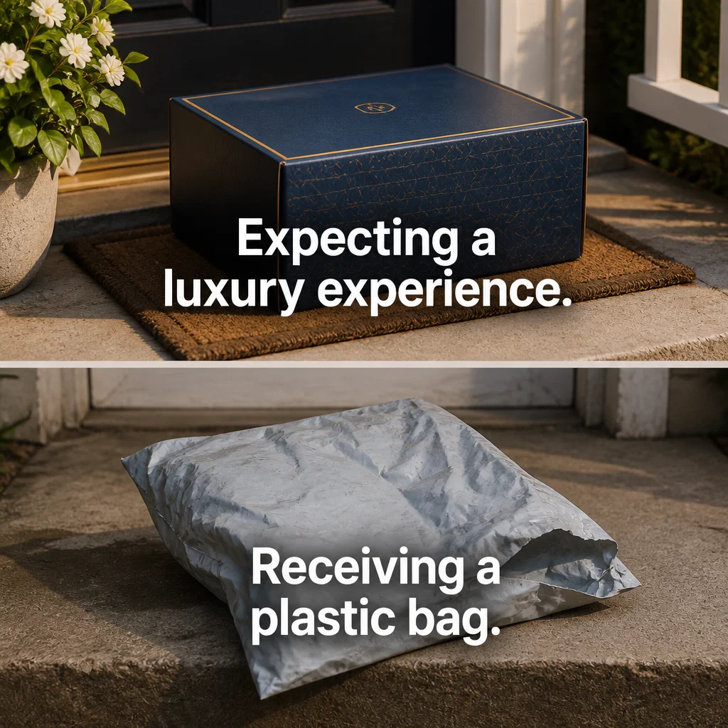 Amazon Seller meme ad example: The Unboxing Reality