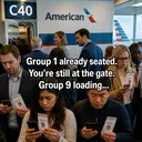 American Airlines ad and meme examples