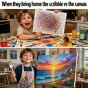 Art Classes ad and meme examples