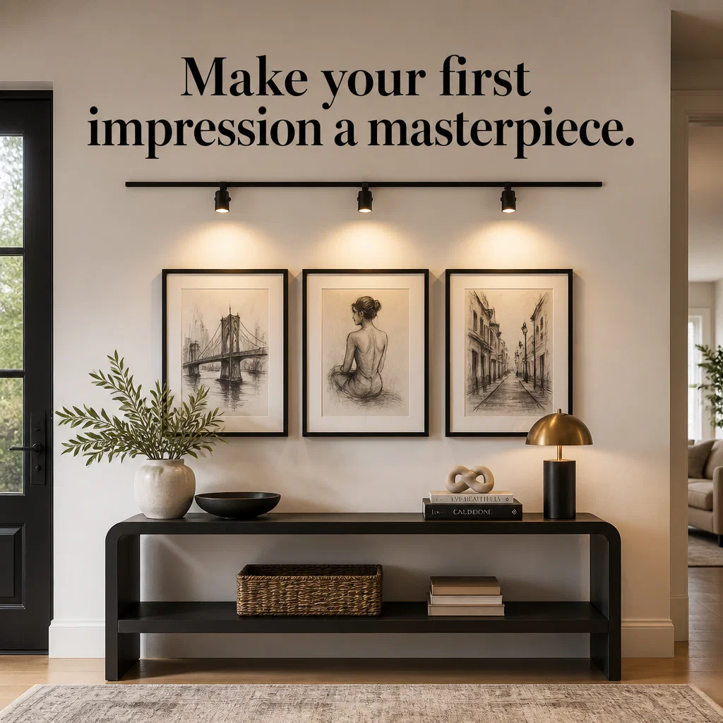 Art Gallery ad concept example: The Entryway Glow-Up