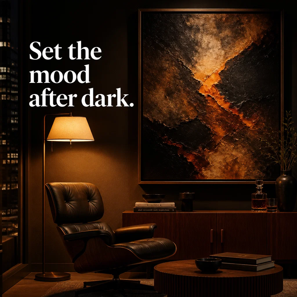 Art Prints ad concept example: The Night Vibe