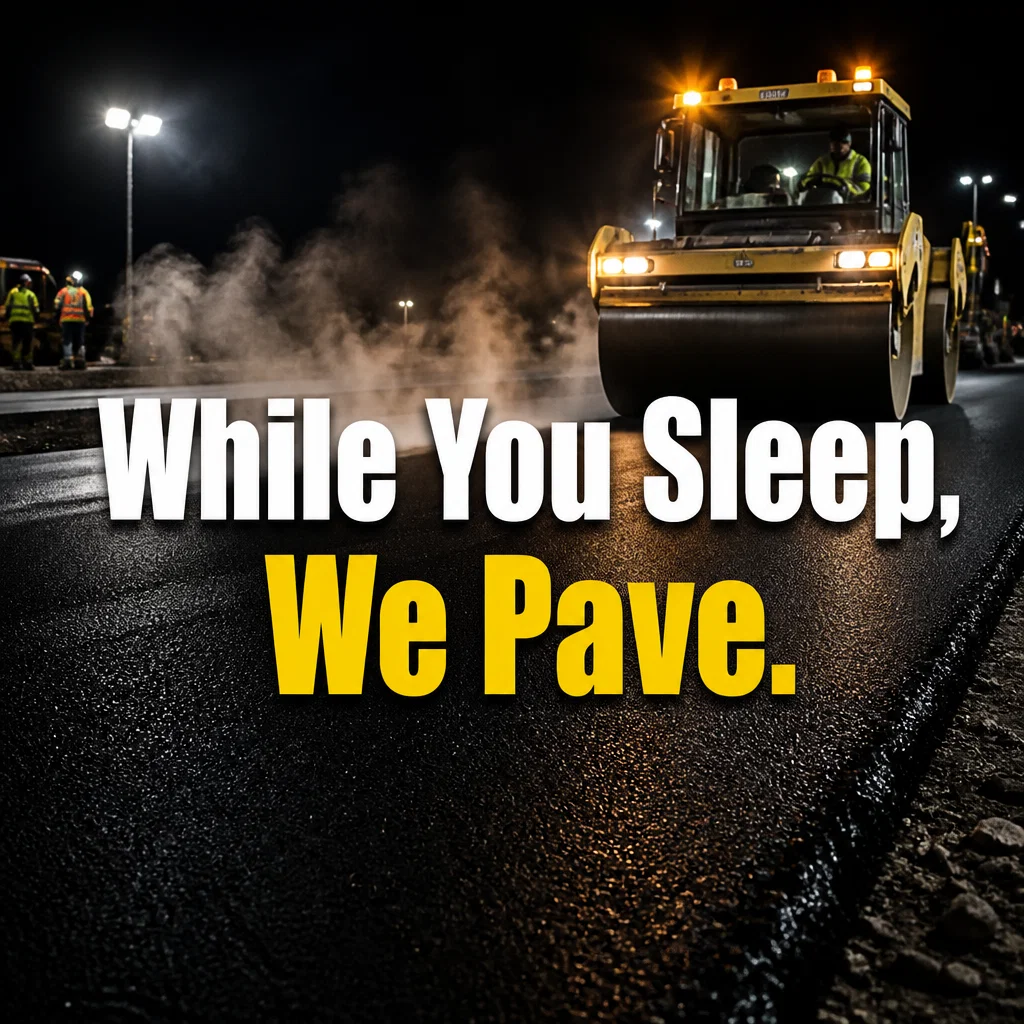 Asphalt Paving ad concept example: The Commercial Edge