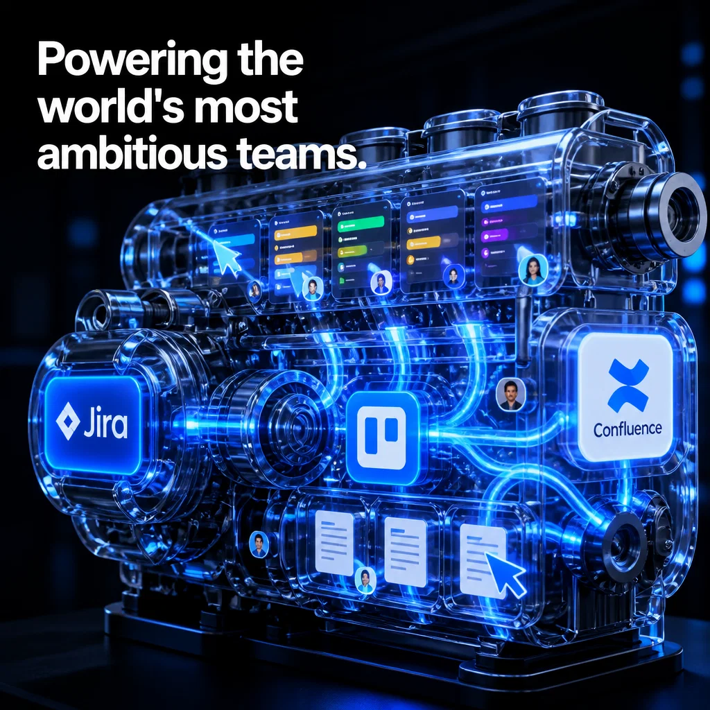 Atlassian ad concept example: The Workflow Engine