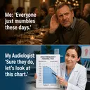 Audiologist ad and meme examples