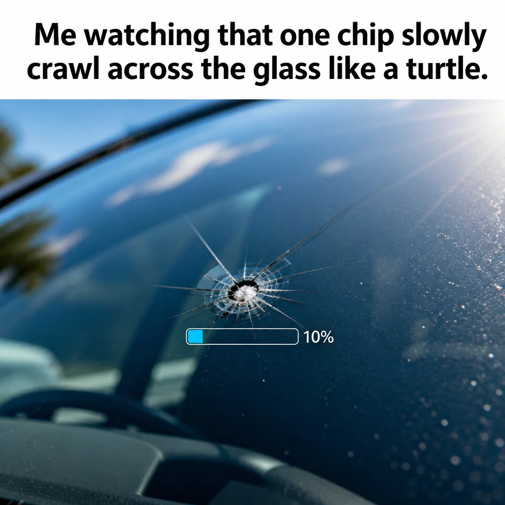 Auto Glass meme ad example: The Waiting Game