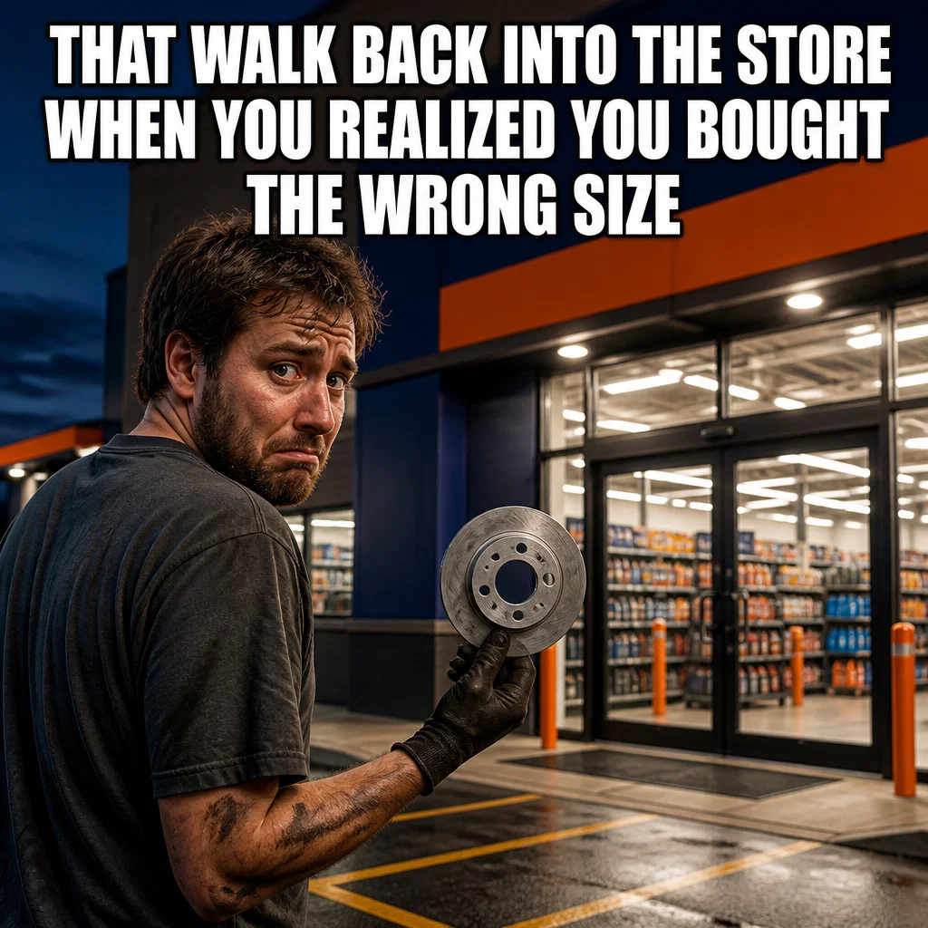 Auto Parts Store meme ad example: The Wrong Part Walk