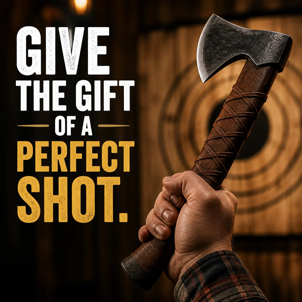 Axe Throwing ad concept example: The Precision Close-up
