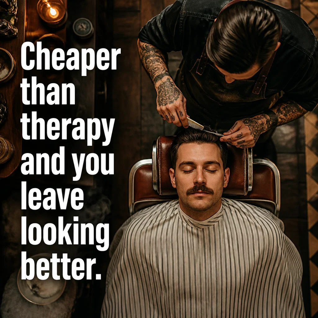 Barbershop meme ad example: The Therapy Session