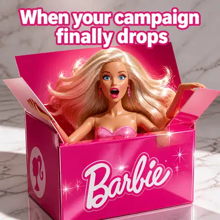 Barbie meme ad example: Box Reveal Meme