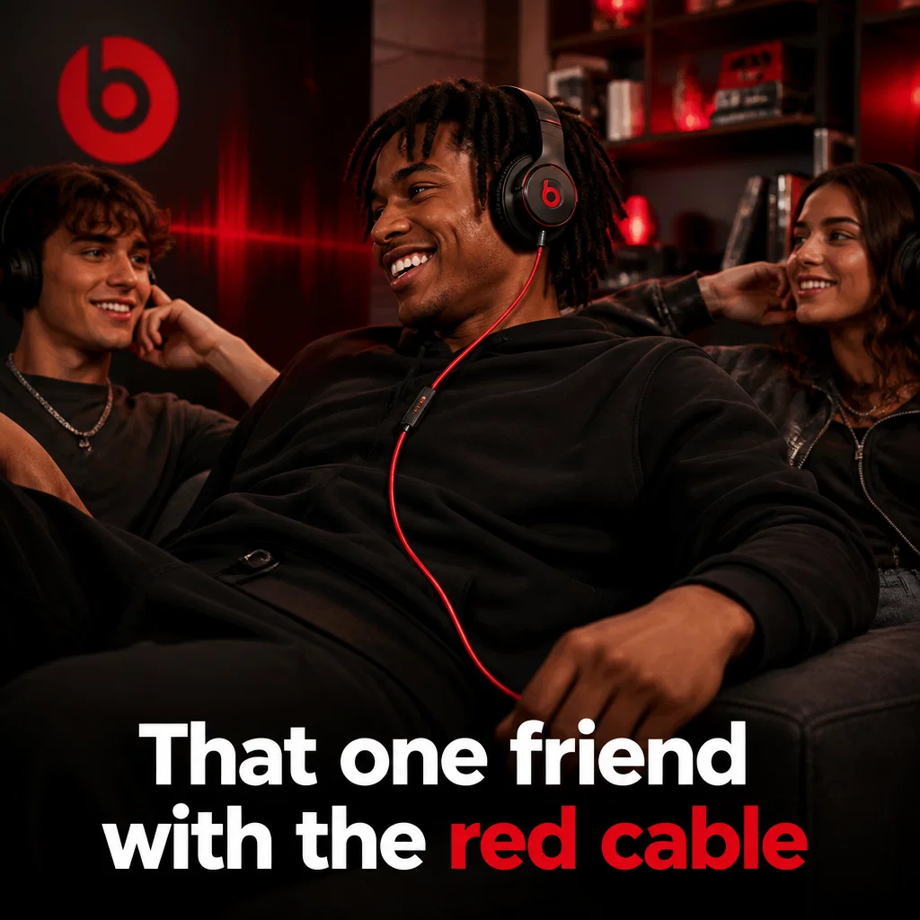 Beats meme ad example: Red Wire Moment