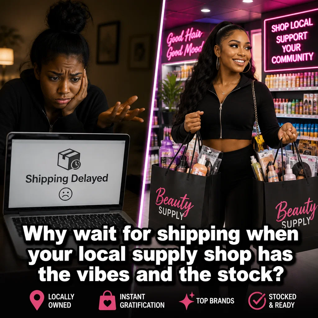 Beauty Supply Store meme ad example: Local Supply Love