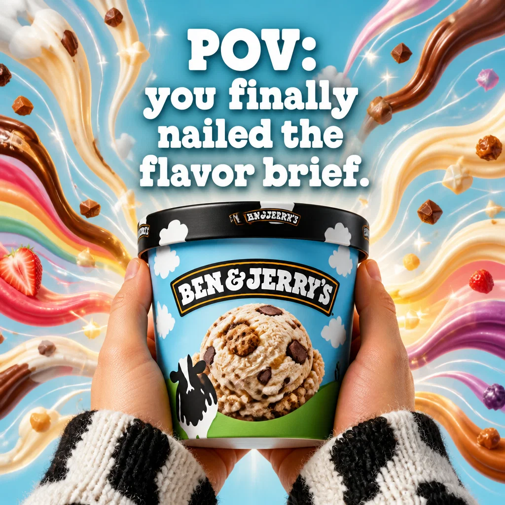 Ben & Jerry's meme ad example: Euphoric Pint