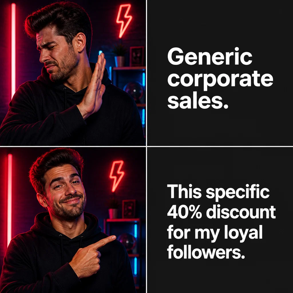Black Friday meme ad example: The Comparison