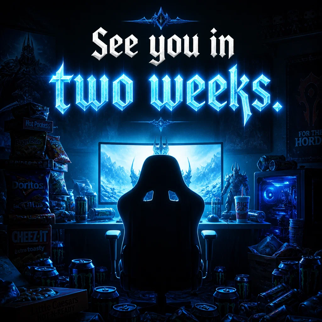 Blizzard meme ad example: Expansion Day Prep