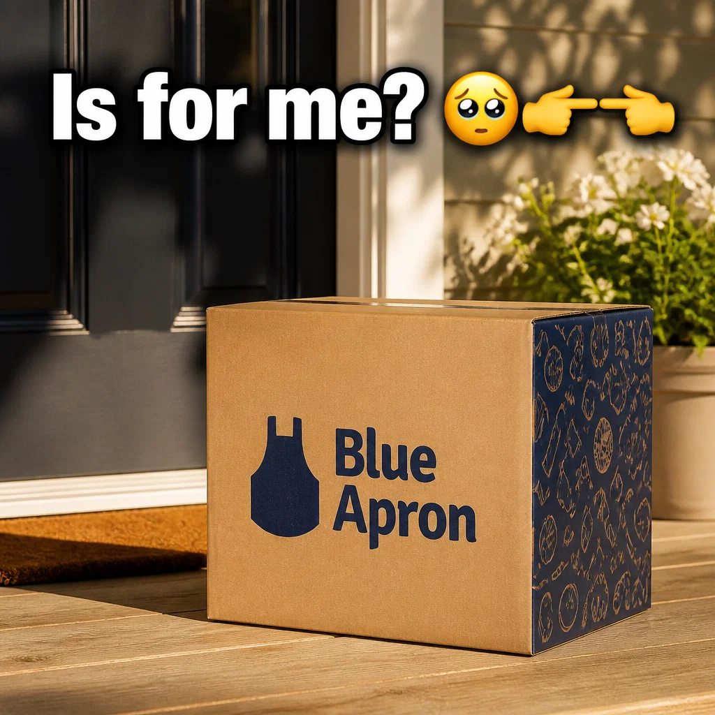 Blue Apron meme ad example: The Box Joy