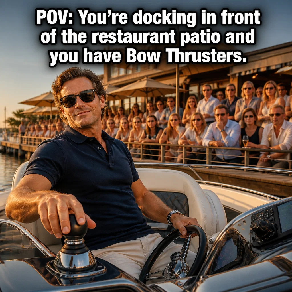 Boat Dealership meme ad example: The Docking Audience
