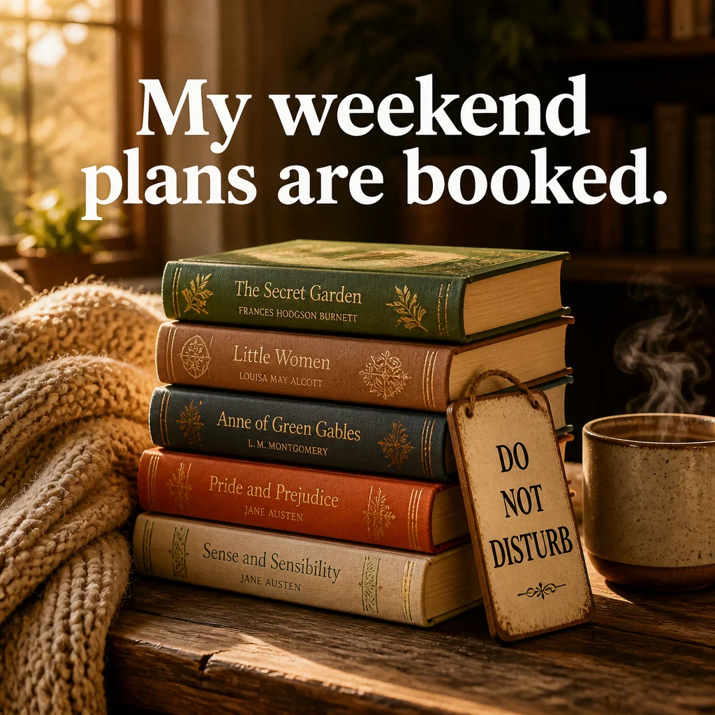Bookstore meme ad example: The Weekend Plan