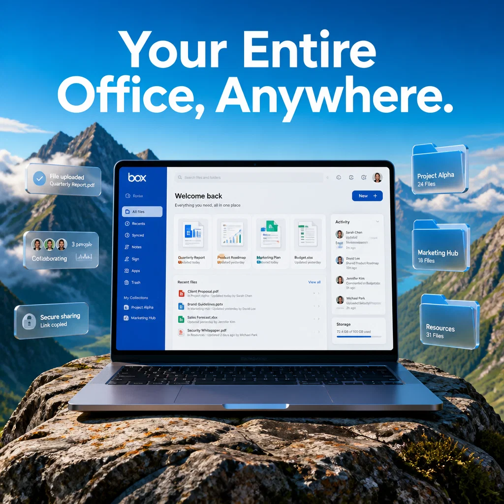 Box ad concept example: The Infinite Desktop