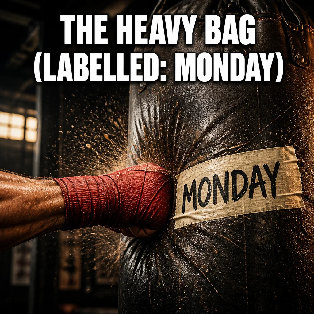 Boxing Gym meme ad example: The Bag Labeling