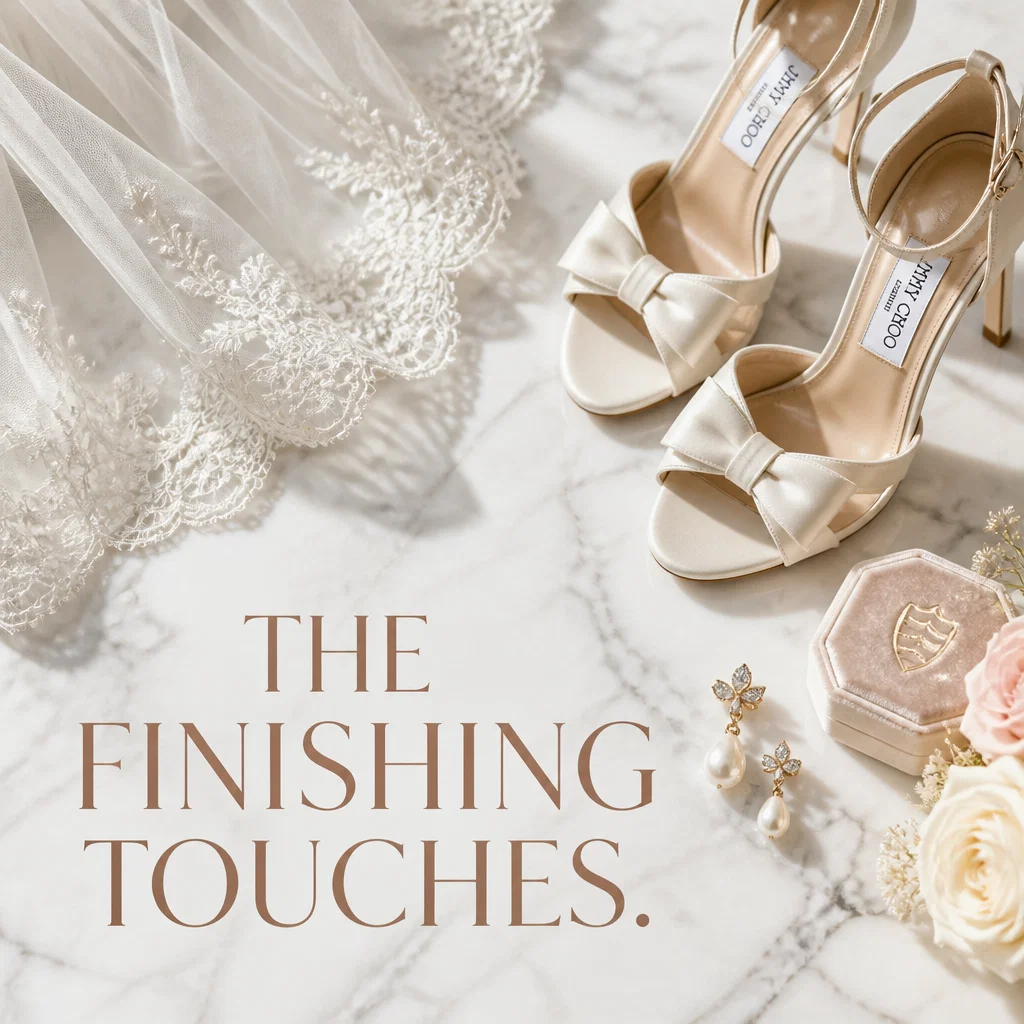 Bridal Shop ad concept example: Accessory Flatlay
