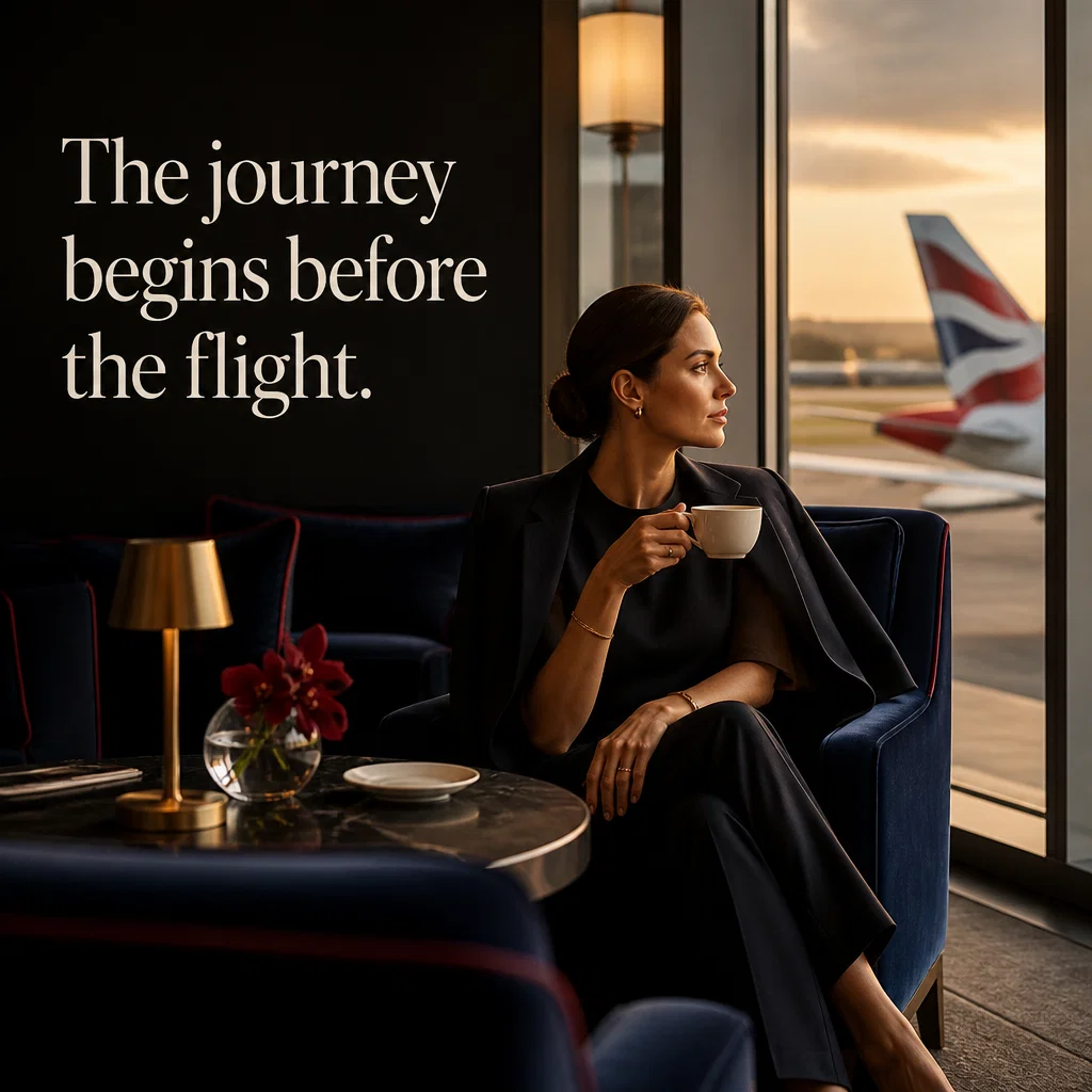 British Airways ad concept example: The First Class Lounge