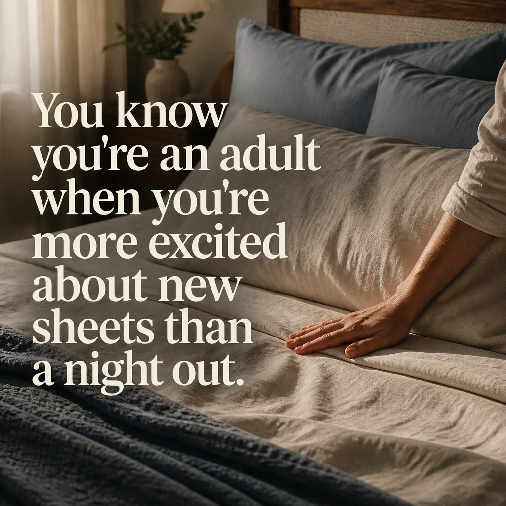 Brooklinen meme ad example: The Adulting Milestone