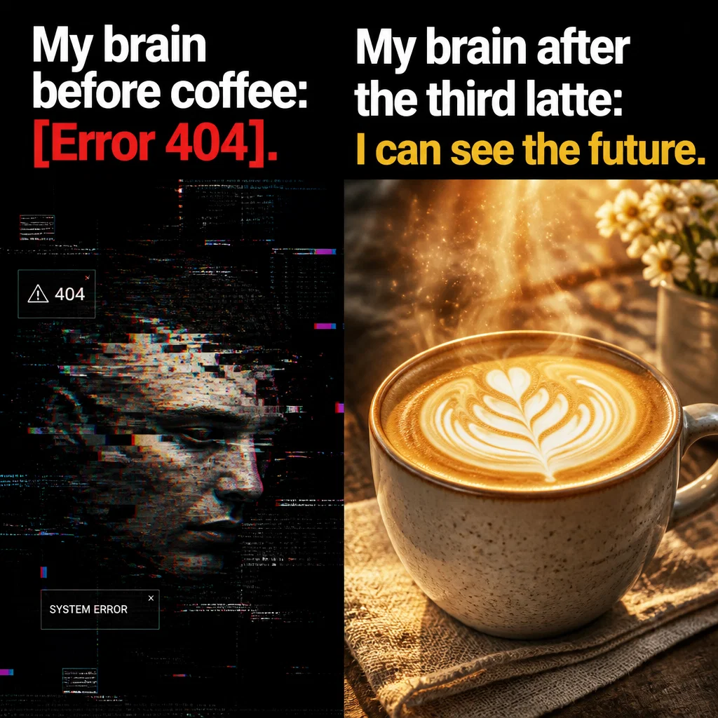 Brunch Restaurant meme ad example: The Coffee Logic