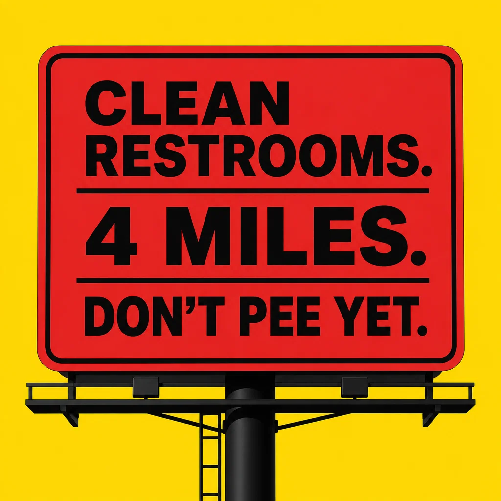 Buc-ee's ad concept example: Minimalist Billboard Concept