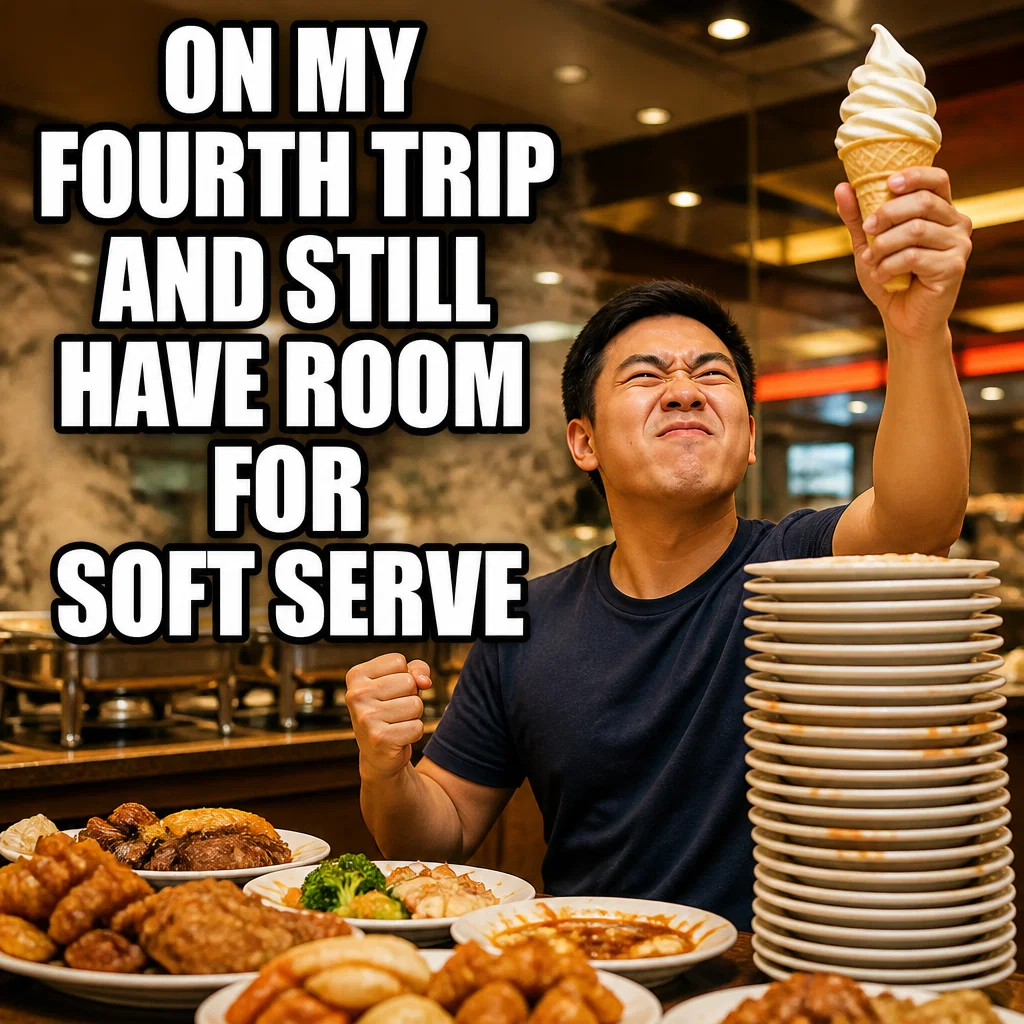 Buffet Restaurant meme ad example: The Final Boss