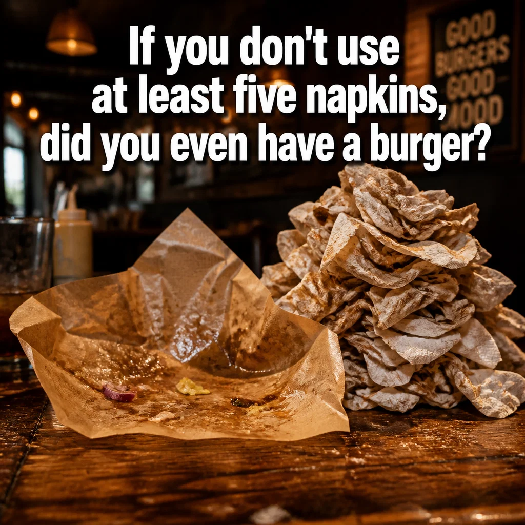 Burger Joint meme ad example: Napkin Math