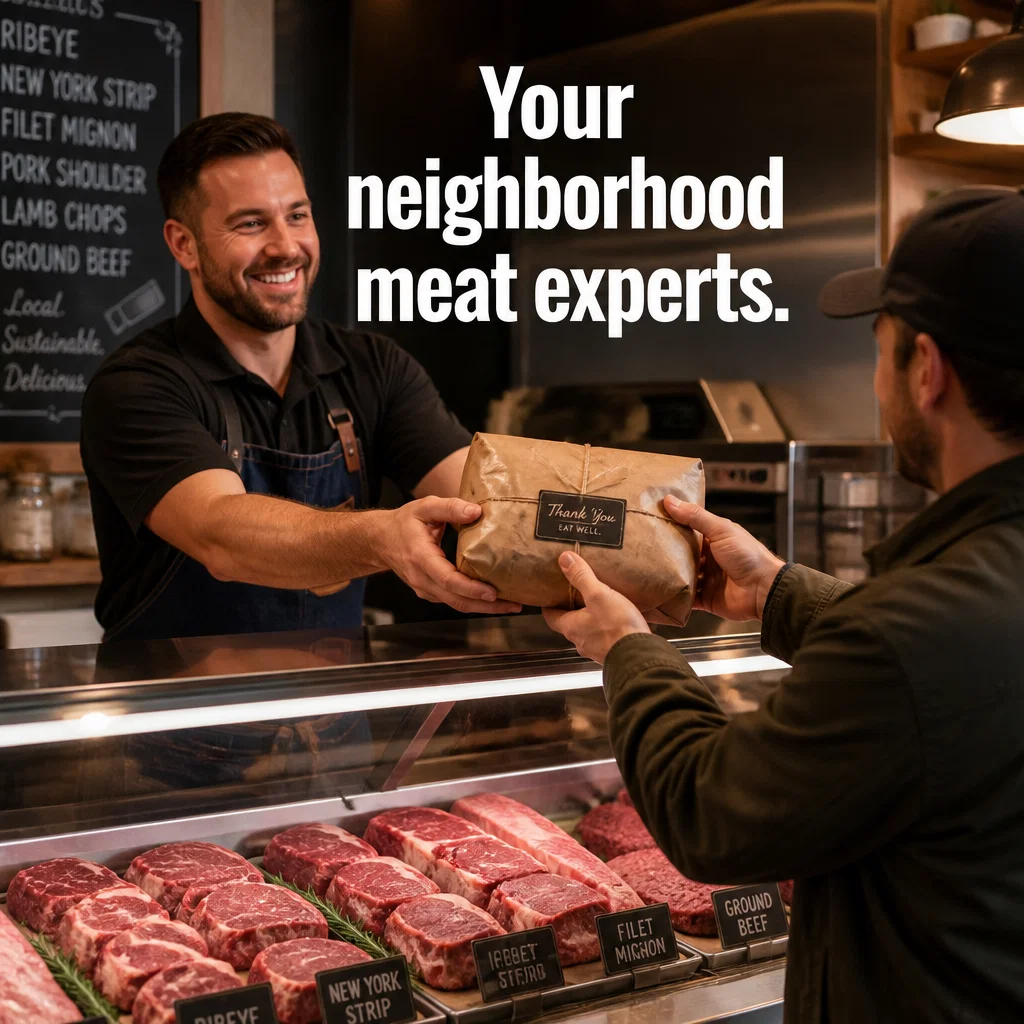 Butcher Shop ad concept example: Know Your Butcher