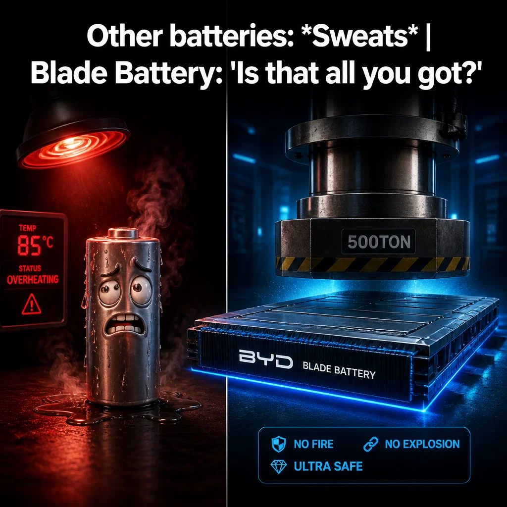 BYD meme ad example: Safety First Logic