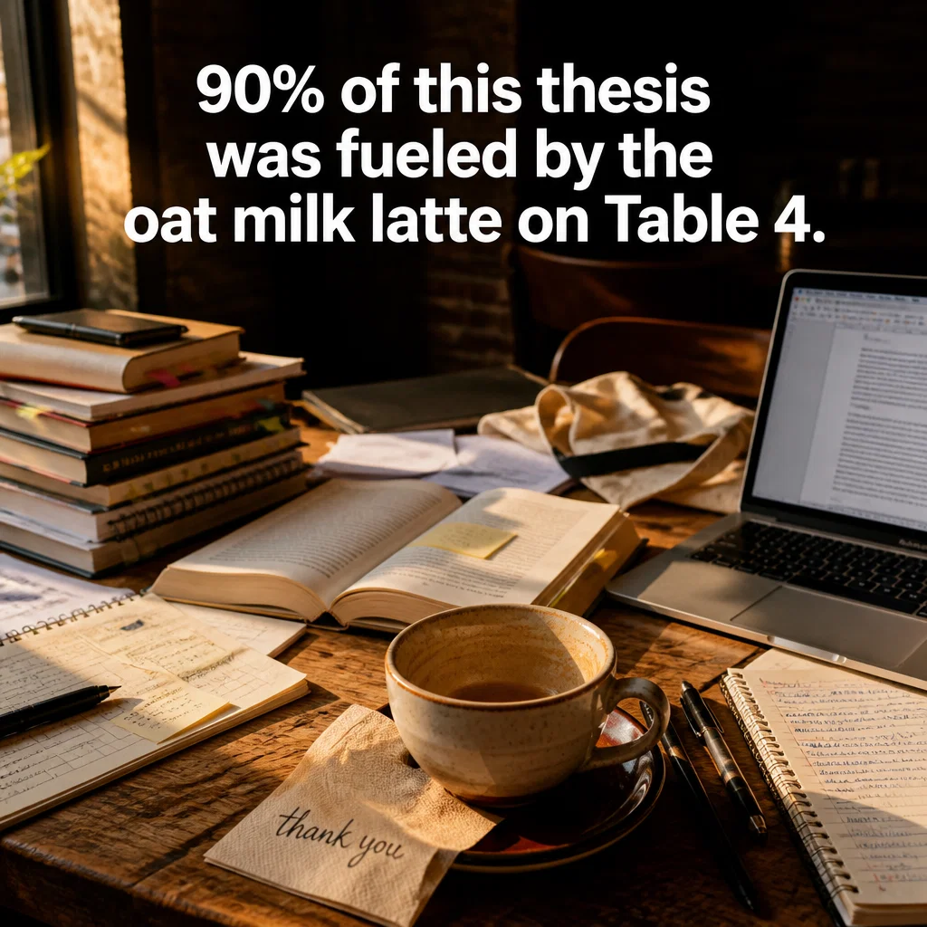 Cafe meme ad example: The Deadline Savior
