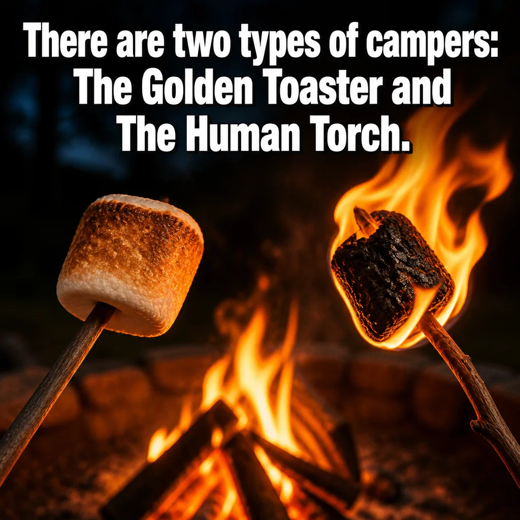 Campground meme ad example: The S'more Expert
