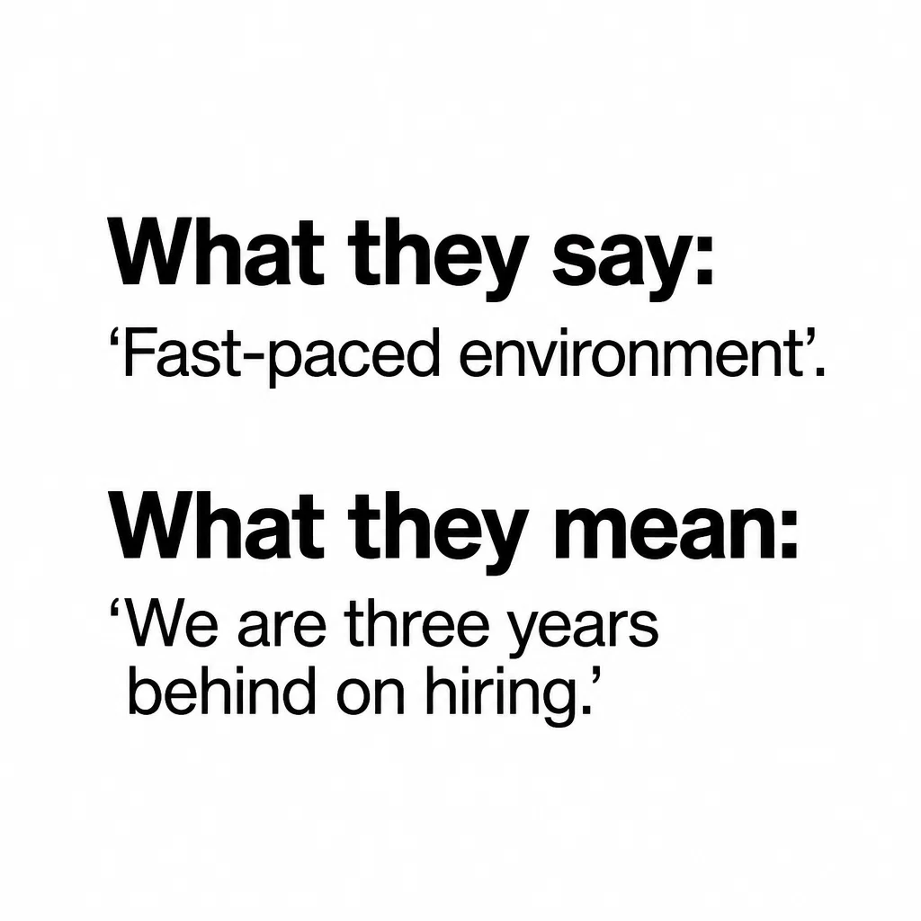Career Coach meme ad example: The Corporate Speak Translator