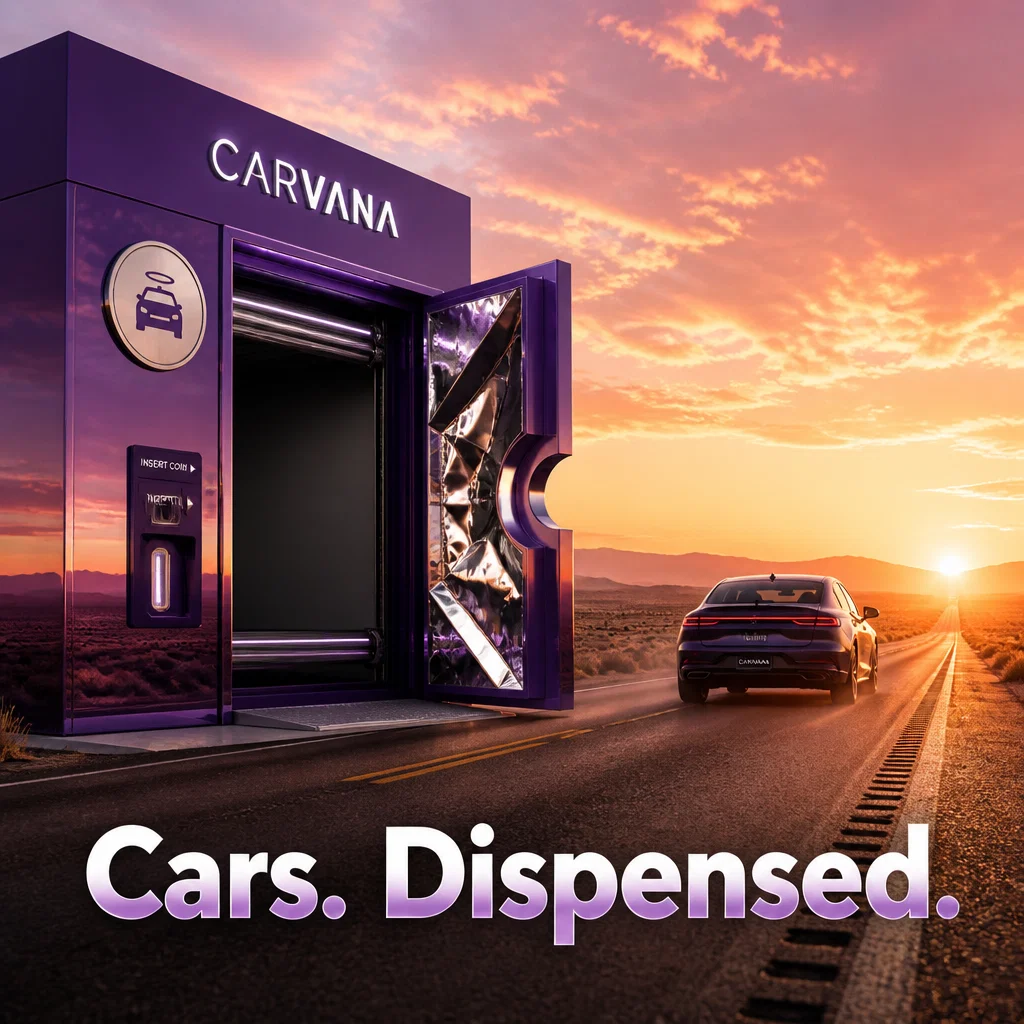 Carvana ad concept example: Vending Horizon