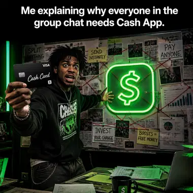 Cash App meme ad example: The Referral Dilemma
